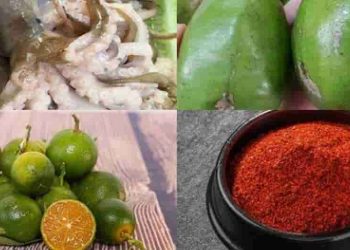 Chuẩn bị nguyên liệu làm bạch tuộc sốt thái