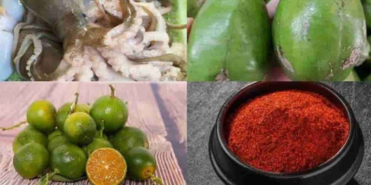 Chuẩn bị nguyên liệu làm bạch tuộc sốt thái